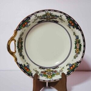 Noritake Floral Bowl With Handles Vintage Hand Painted Japan